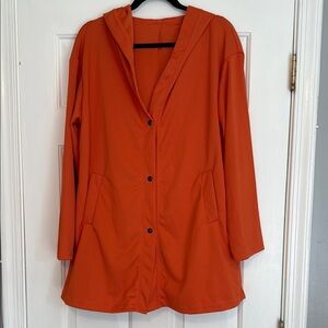 Women's Orange Hooded Jacket